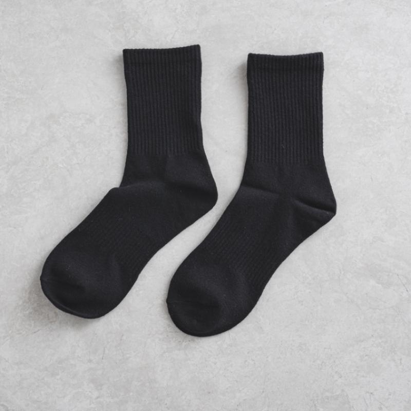 Monfoot Women S Ribbed Mid Calf SockS Black