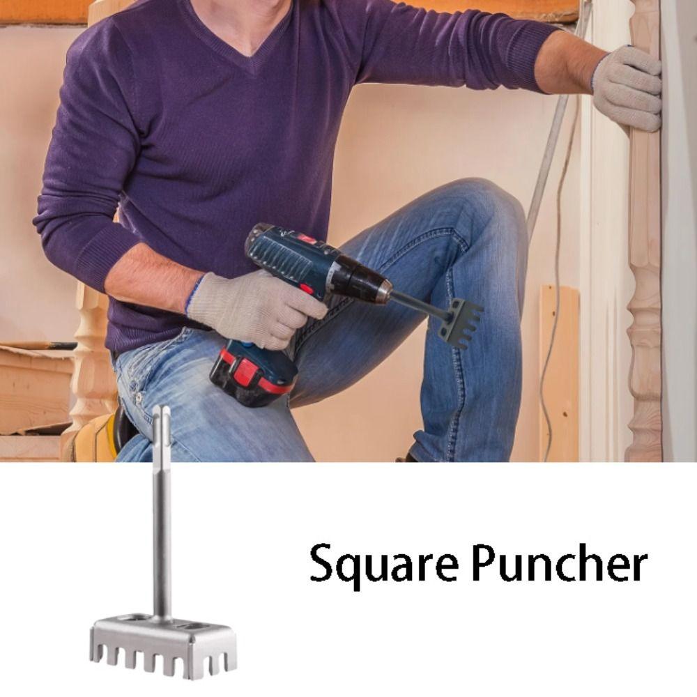 Electric Hammer Square Drill Hole Opener Socket Tool Drill Opener Wall Slotting Installation Tool Professional Tool