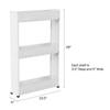 3-Tier Slim Rolling Cart Kitchen Storage Organizer Mobile Utility Cart Laundry Bathroom Small Spaces