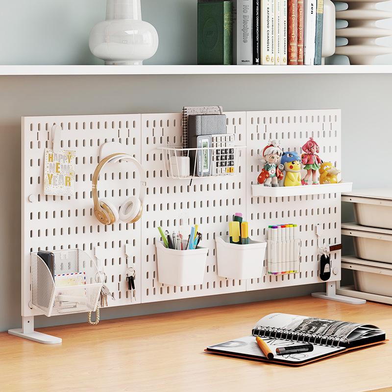 Desktop DIY Pegboard: Large Accessory Holder for Office or Home Desk, Clamp-Standing Storage, Hanging Rack, Countertop Decoration Display.