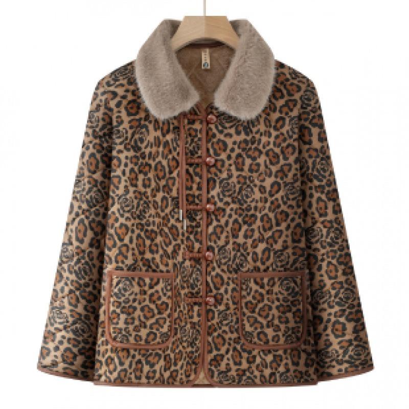 

Мама зимняя одежда флисовое утолщенное пальто новое для женщин среднего и пожилого возраста осень и зима модное цветочное лацкан теплое верхнее пальто 5XL [Recommended 150-80 kg]