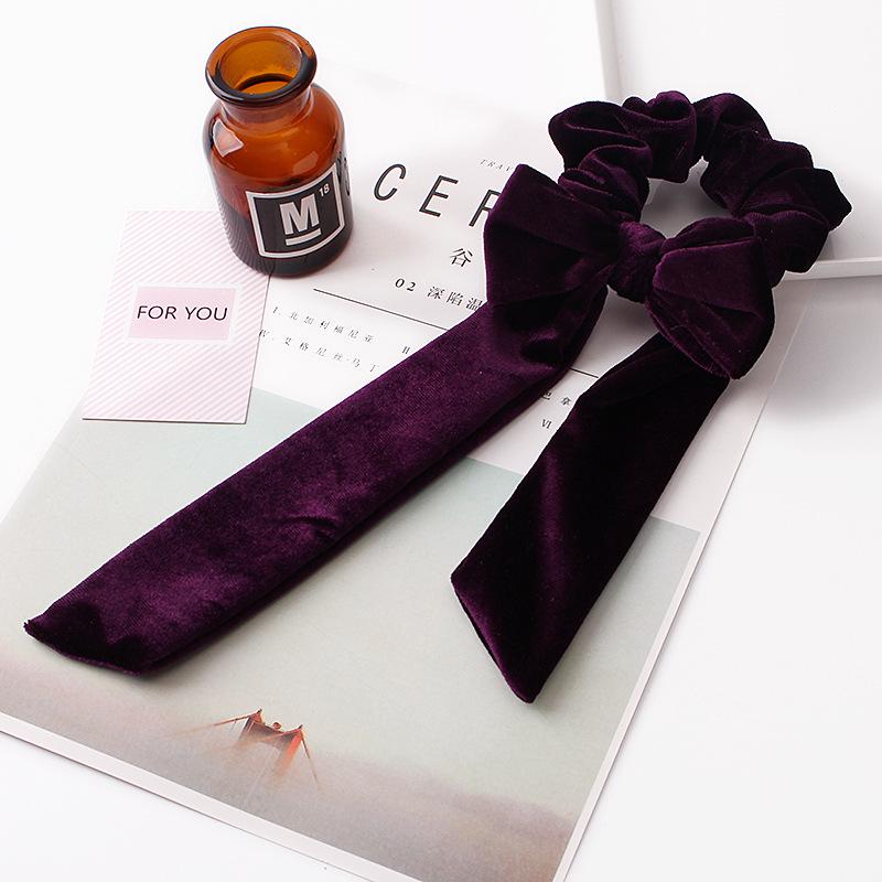 Elegant Velvet Hair Ring Scrunchie Women Girls Elastic Hair Rubber Bands Gum Accessories Tie Hair Rope Ponytail Holder Headdress