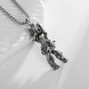 Vintage Punk Biker Girls Pendant Fashion Necklace for Men Women Motorcycle Riding Statement Jewelry Gifts