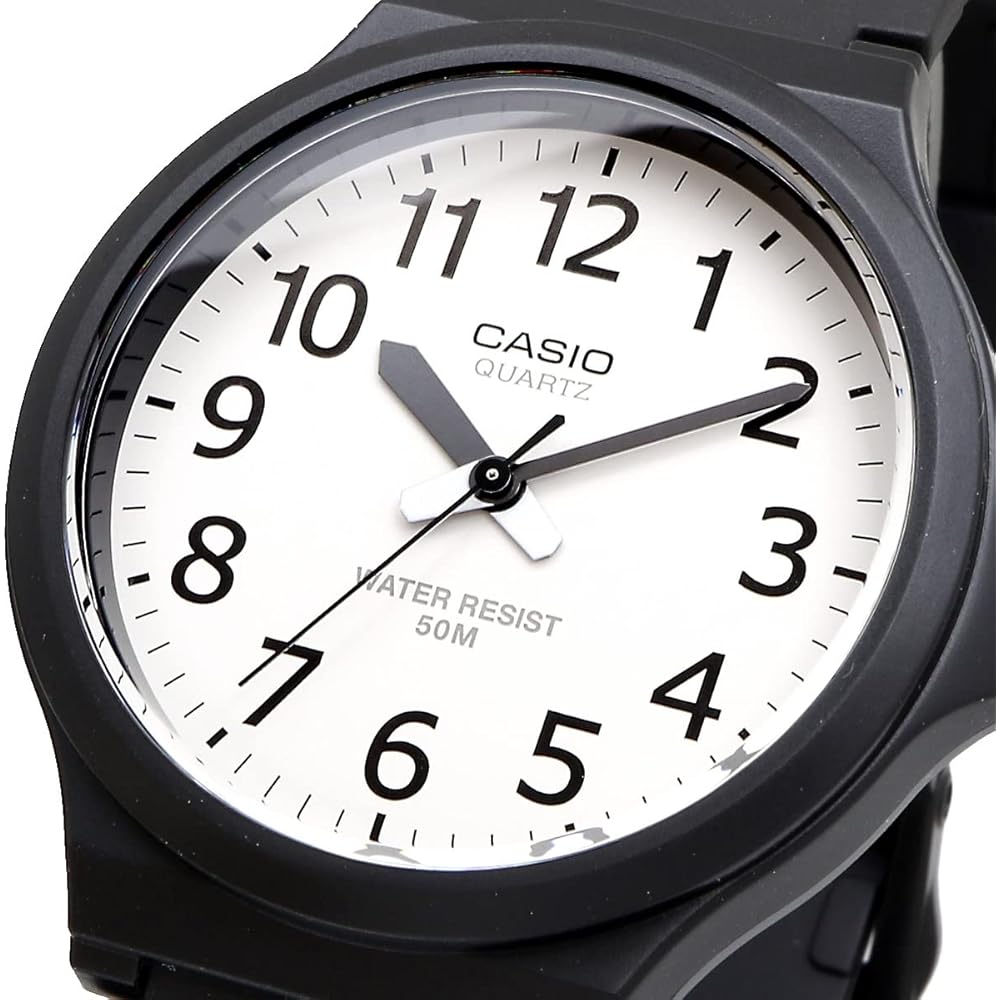 Casio Standard Analog Quartz Watch MW-240-7BV Men's Black White No Box Imported Model