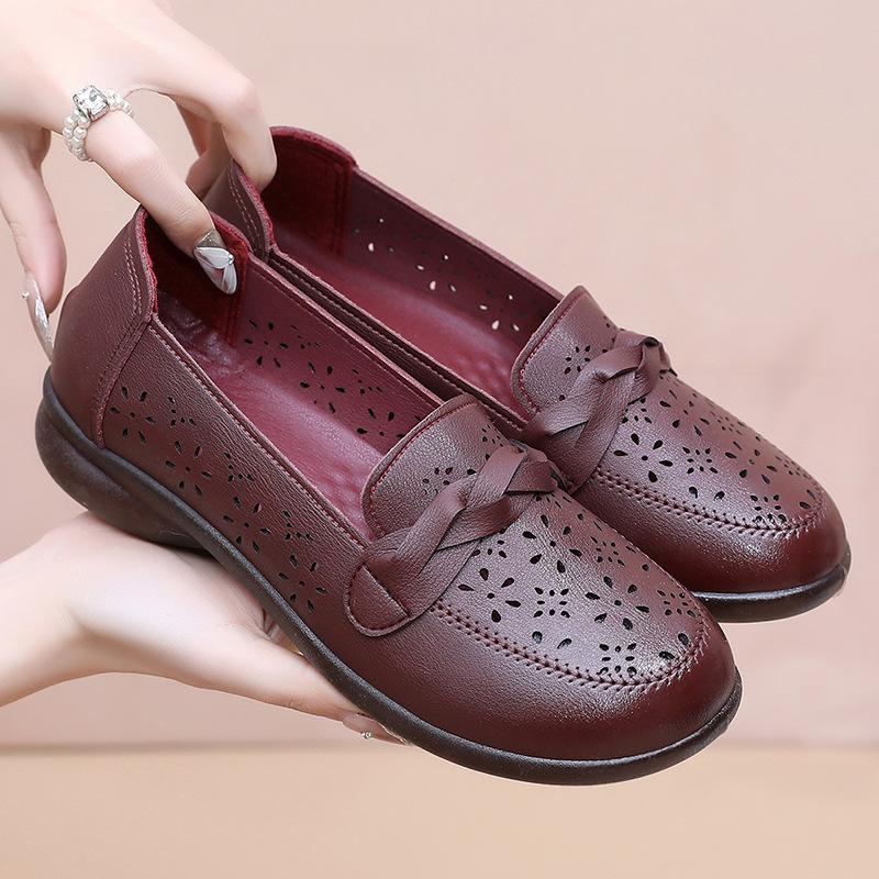 Soft-soled Shoes Sandals Baotou Flat-soled Elderly Women's Hole Shoes Single Shoes Non-slip Comfortable Women's Shoes Summer