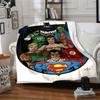 Superhero Team Portrait Lightweight Customizable Blanket Customize Your Name Soft Cozy Perfect For Sofa Couch Office Bed Picnics For All Occasions