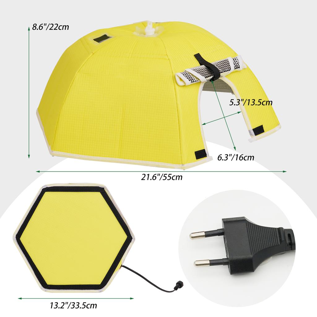 Copertura Riscaldante per Pulcini Elettrica Spina EU/US 110V/220V Comoda Gabbia Riscaldatore per Polli Riscaldatore Riscaldatore a Temperatura Regolabile