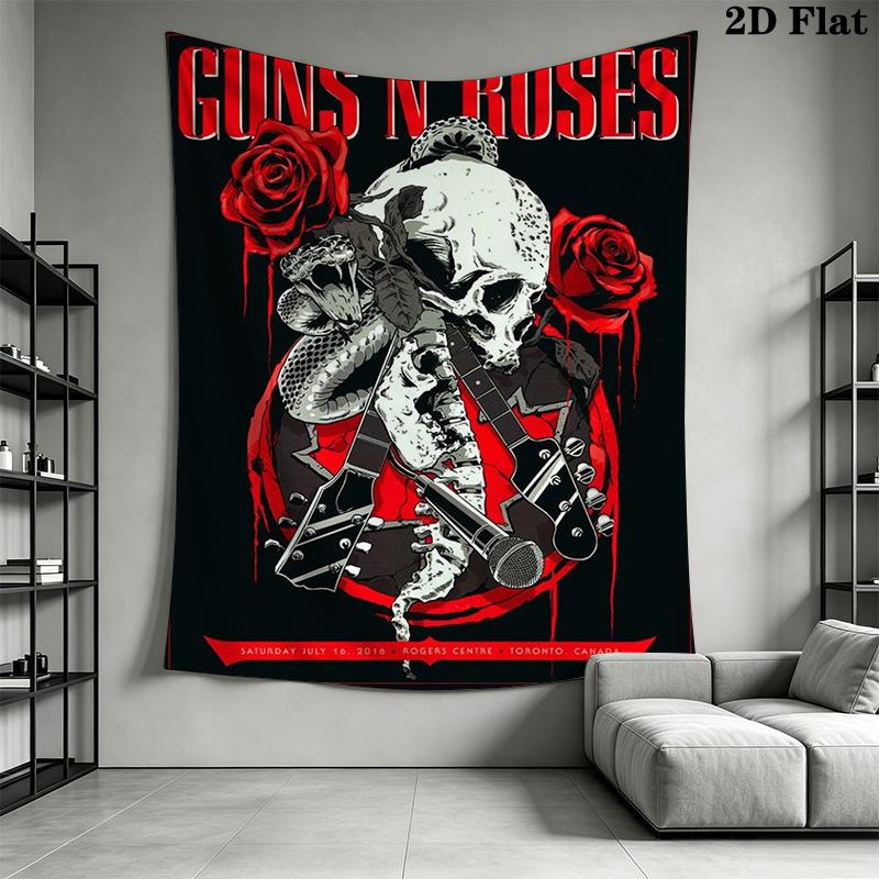 Guns N' Roses Pattern Home Decor Tapestry, Wall Hanging, Decorative RV Wall Cloth.NGT0928585