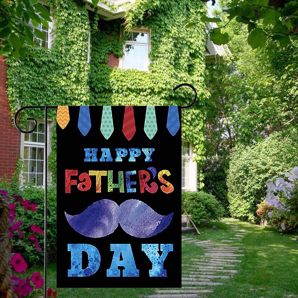 Alles Gute zum Vatertag Gartenflagge Willkommen Hofflagge Doppelseitiges Banner für Liebhaber Veranda Einweihung Bauernhaus Saisonale Feiertage