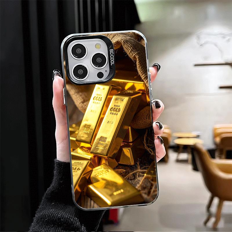 Fine Gold Pattern Printing Soft Phone Case for iPhone 15 16 17 Pro Max 17Air 16E 14 Plus 13 12 Mini Shockproof Cover Back Shell