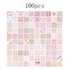 100 Stück Vintage Papier Multi Style Deko Retro Schreibwarenzubehör Schreibpapier Journal Etikett Scrapbooking Materialzubehör