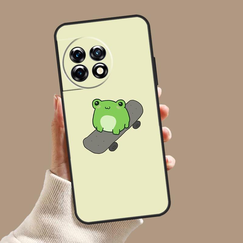 Frog Skateboard Cute Kawaii Case For OnePlus Nord 5 CE 3 4 Lite N20 N30 OnePlus 15 13 12 11 8 9 10 Pro 10T 13T 13R Cover