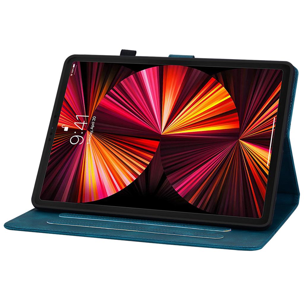 Für iPad Air 11 (2025)/(2024)/Pro 11 (2018)/(2020)/(2021)/(2022)/Luft (2022)/(2020) Ständerhülle mit Lilienblumen-Design