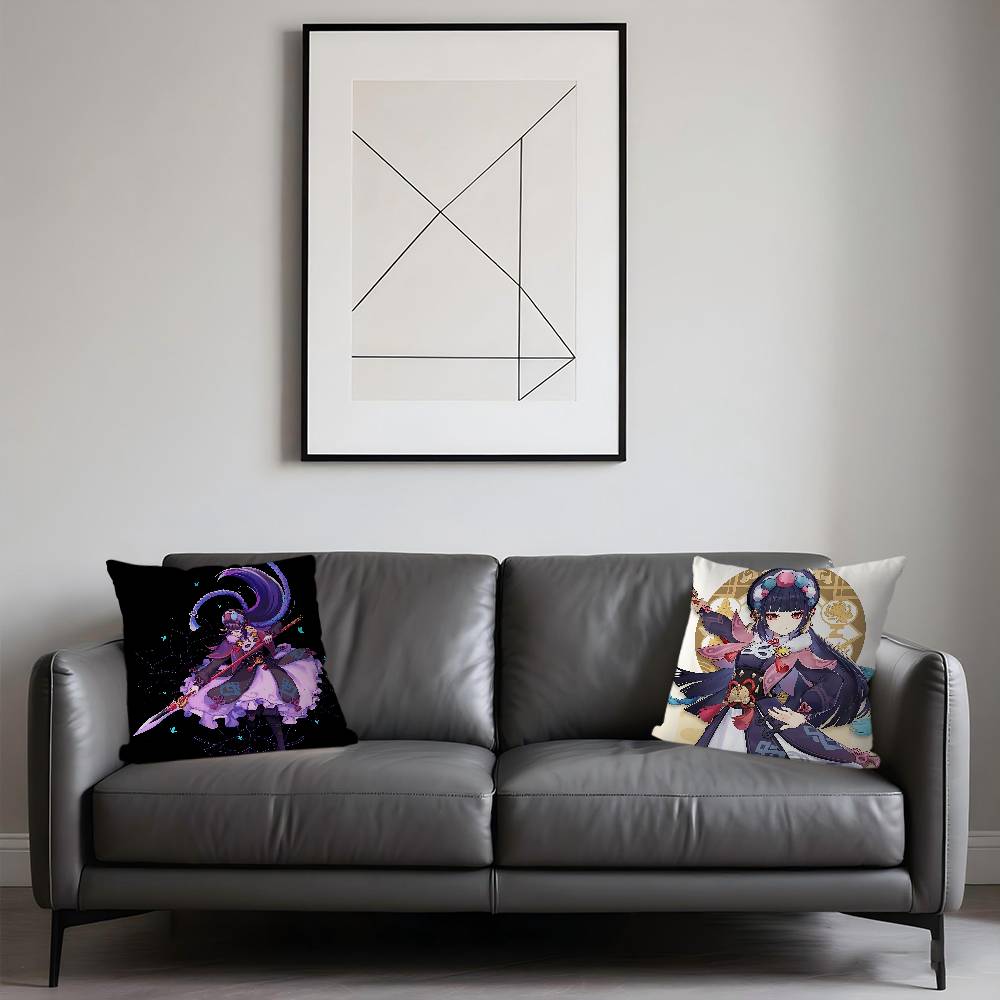 Genshin Yun-Jin Cushion Cover Pillow Cover Decor Pillowcase Printed Cushion Case For Couch