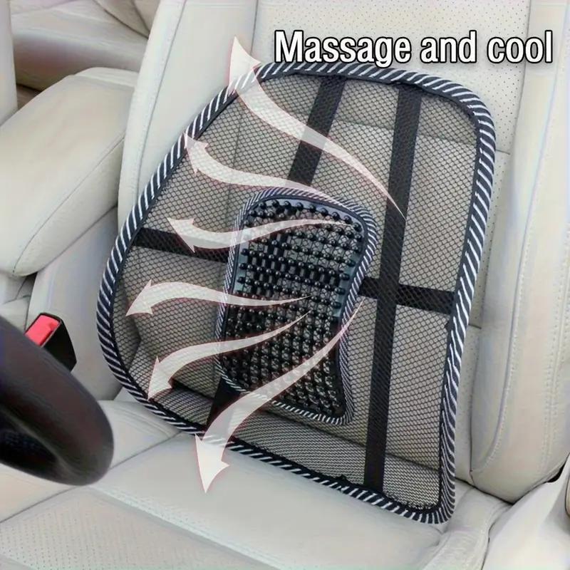 Mesh Lumbar Support for Car Seat - Ergonomic Back Brace with Massage Beads,Chair Cushion for Home Office Comfor