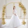 1.8*0.9m Metal Arch Backdrop Stand Set of 2 Wedding Arch Stand Backdrop Arched Frame for Wedding Ceremony Birthday Party