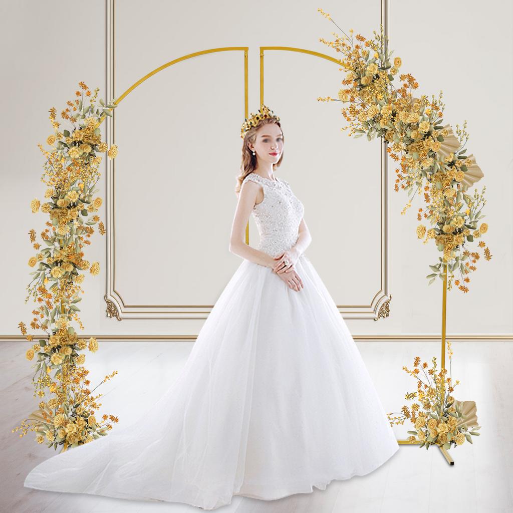 1.8*0.9m Metal Arch Backdrop Stand Set of 2 Wedding Arch Stand Backdrop Arched Frame for Wedding Ceremony Birthday Party