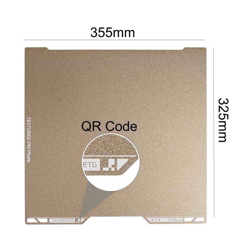 H2D Build Plate PEI Smooth PEO PET PEY Double Sided Spring Buildplate Steel Sheet For Bambu Lab H2D with QR Code