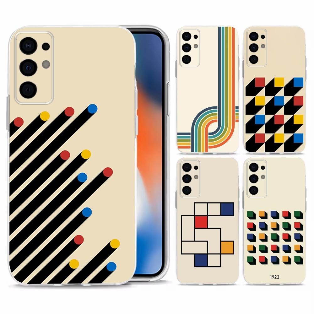 Bauhaus Exhibition Art Phone Case For Samsung S30,S23,S21,S22,S20,Ultra,S20,FE,lite,S10,S9,S8,PIus Transparent Shell