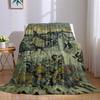 Reminiscence of Vincent Flannel Blanket Warm Soft Halloween Christmas Couch Warm Cozy Decorative Decor Gift for All Season