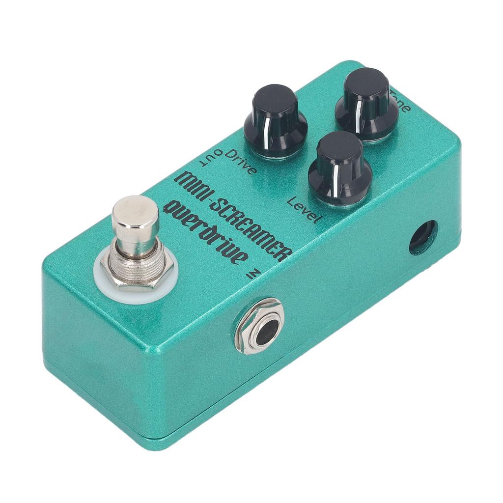 Overdrive Effect Pedal with Drive Level Tone Control Knobs Aluminum Alloy Electric Guitar Pedal 1/4
