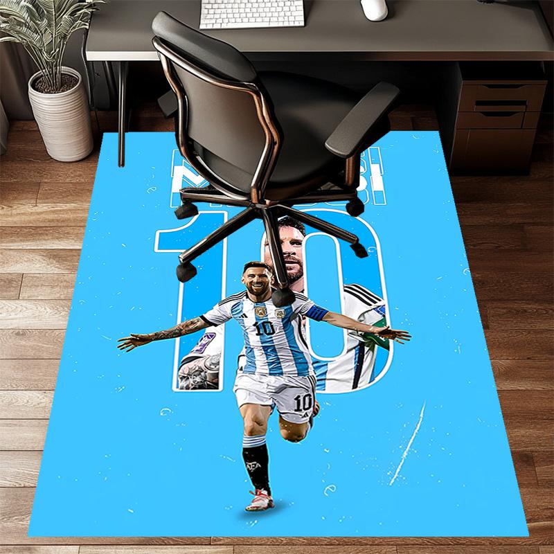 1 Stück Fußballstar Design Bedruckter Teppich für Schlafzimmer Wohnzimmer Heimdeko Teppiche Matte Rutschfeste Matte Teppich für das Bett