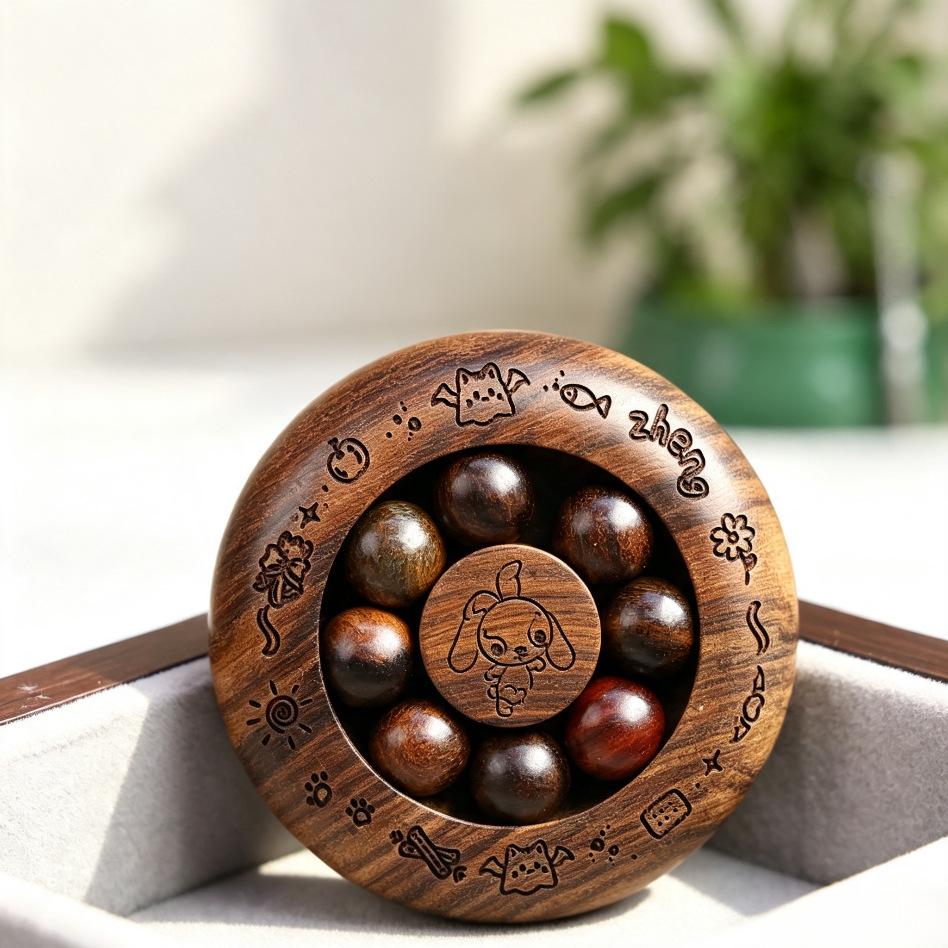 Cliff Cypress Luxury Rosewood Decompression Gyro: Handheld Wind Fire Wheel for Relaxation and Luck