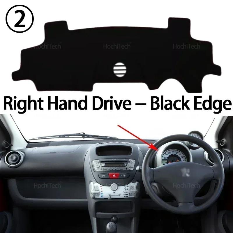 Car Dashboard Cover Avoid Light Pad Instrument Panel Mat Case Carpets for Peugeot 107 Toyota Aygo AB10 AB20 AB30 2005-2014