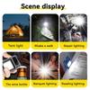 1pc Mini Keychain Work Light Flashlight with 4 Lighting Modes, Keychain Light Emergency Light Mini Flashlight with Magnetic Base