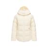 Sports Lifestyle Series Solid Color Warm Fashion Cold Resistant Casual Long Sleeve Cotton Jacket Women Jackets Pearl-White P424W070-02EP