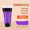 75ml/120ml Acrylic Pigment Good Water Resistance Strong Coverage Long-lasting Color for Painting Creation