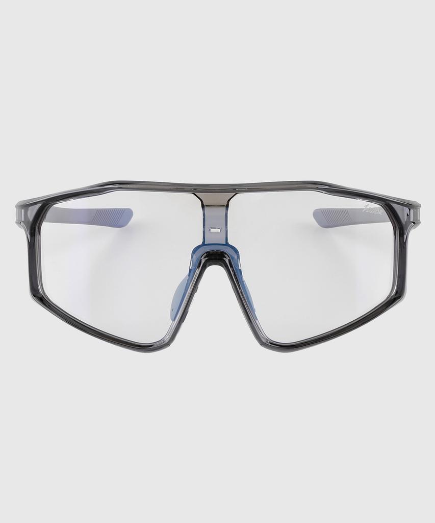Tuditeo Sports Athletic Running Goggles Iter Sunglasses C9 Photochromic Violet/Clear Frame Gray