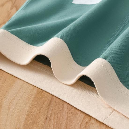 Men Boxer Underwear Elastic Mid-Waist Design Breathable Shorts Briefs Patchwork Color U-Convex Smooth Wiring