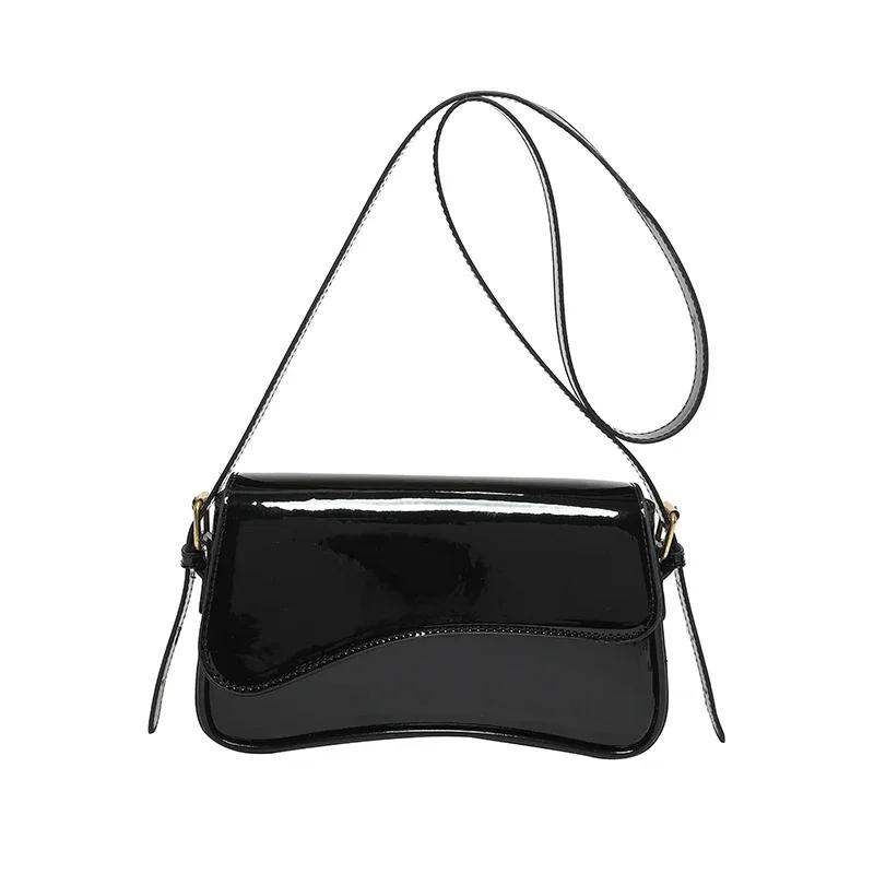 Bestselgende TPU Glidelås Ensfarget Allsidig Crossbody-veske Lett Luksuriøs Estetisk Skulderveske Myk Enkel Trendy Håndveske