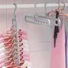 3Pcs 9-hole Clothes Hanger Organizer Space Saving Hanger Multi-function Folding Magic Hangers Drying Racks Scarf Clothes Storage