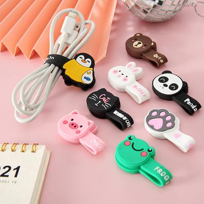 Cartoon Magnetic Wire Winder Cute Silicone Hub Headphone Harness Organizer Creative Desktop Wire Organizer
