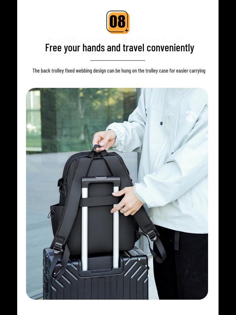 Versatile Large Capacity Nylon Backpack for Junior High School Students - Unisex Casual & Computer Compatible