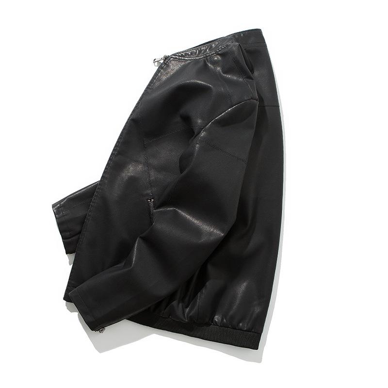 Кожаная куртка мужская тонкая корейская стиль красивая осень и зима новый стиль весна — фото 3