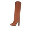 Fashion Style Round Toe High Boots and Knee Boots Ultra High Heel Fashion Large Size Women's Boots Brown Long Boots Shoes for Women