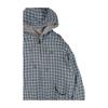 Ertr Wende Karomuster Hoodie mit Reißverschluss Himmelblau