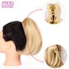 Short Straight Claw On Ponytail for Women Synthetic Straight Ponytail Hairpiece Brown Blonde Hairstyle