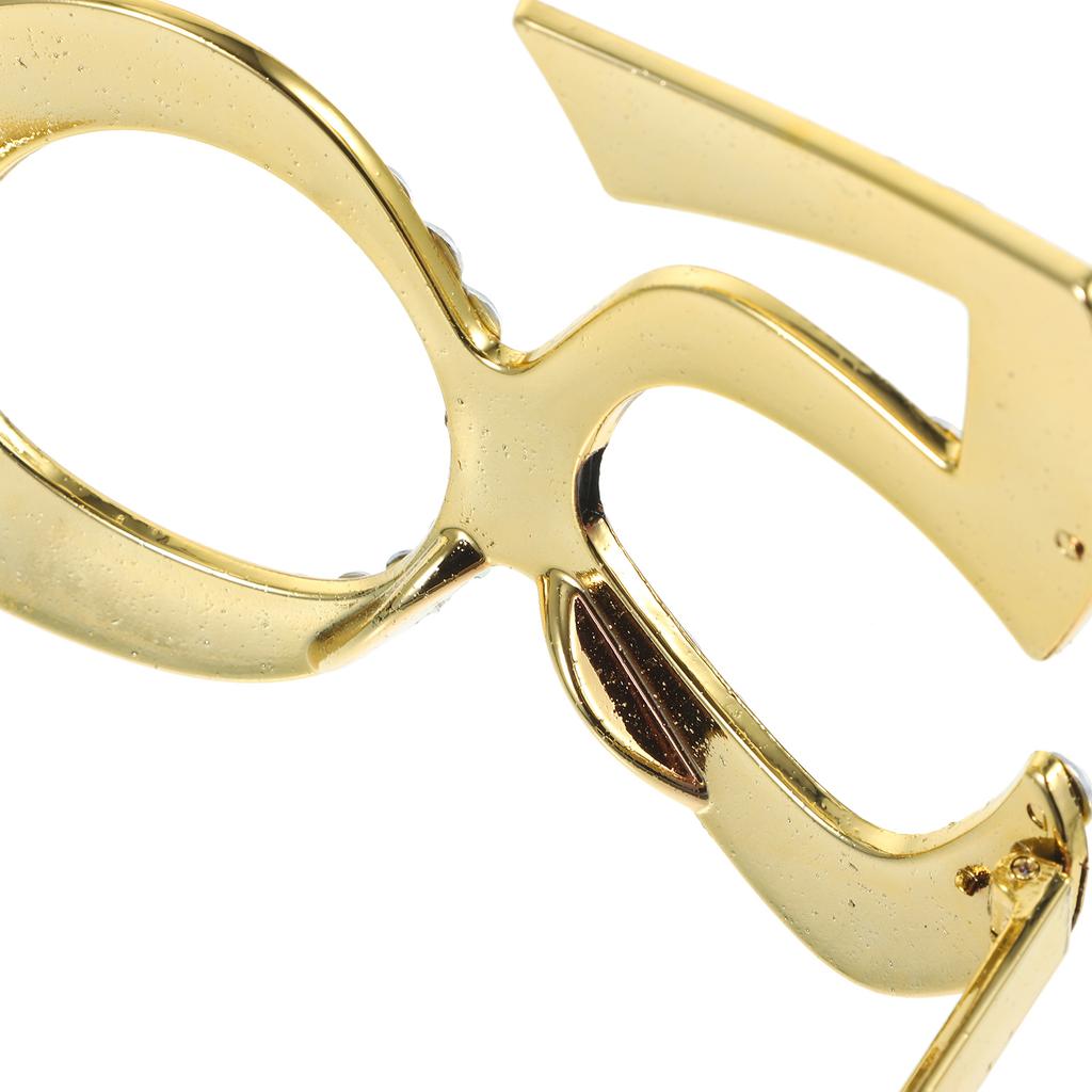 1Pc 50Th Birthday Glasses Party Photo Prop Glitter Rhinestone Eyewear Novelty Glasses For Anniversary Celebration Decoration