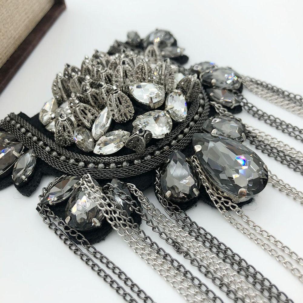 Breastpin Brooch Shoulder Board Cool Jacket Vintage Brooch Tassel Chain Epaulette  Men
