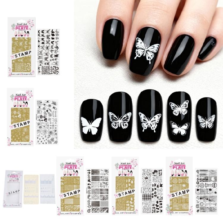 Long Lasting Metal Nail Design Stamp Reusable Template With Detailed Embossing For Gel And Regular Polish Users
