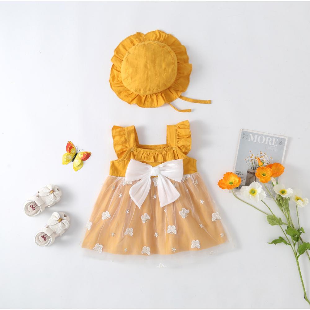 Girls' Dress Spring Summer New Baby Girl Pastoral Style Dress Baby Children's Princess Dress