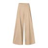 Pantaloni da Donna Elastici Vita Alta Gamba Larga Casual Tinta Unita per Pendolari Ufficio Pantaloni da Lavoro
