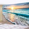 Beach Sunset Landscape Tapestry Wall Hanging Coconut Tree Printed Wall Art Hotel Room Decoration Items Aesthetic Dorm Home Decor