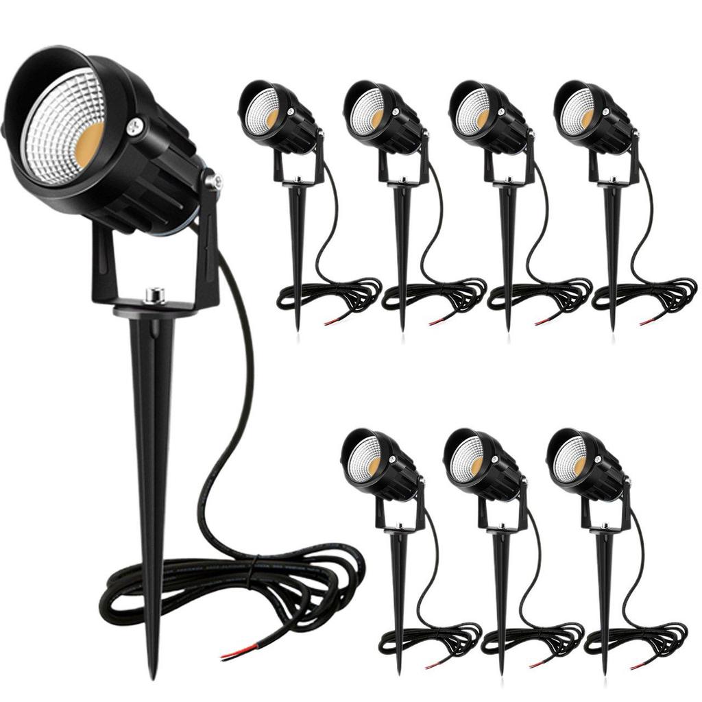 LED Tree Spotlight: 5W/7W, 85-265V AC, IP65 Waterproof, Lawn Ground Plug Light for Garden and Landscape.