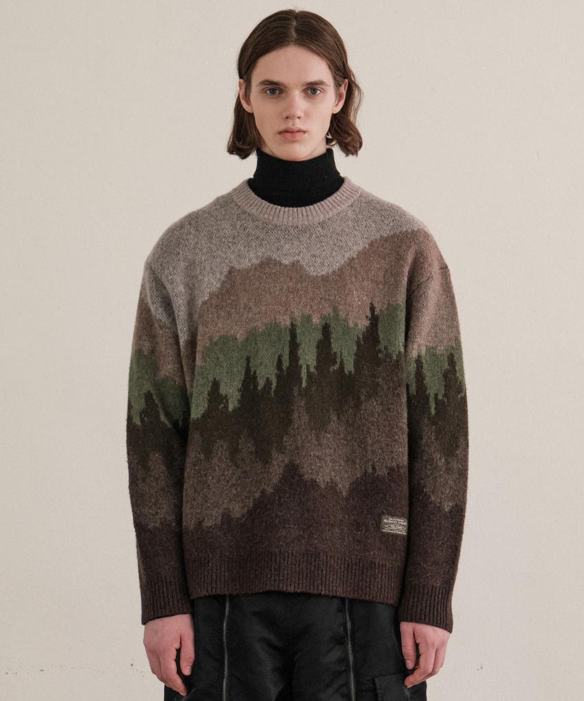 HELEMENT Attu Graphic Pullover (Brown)