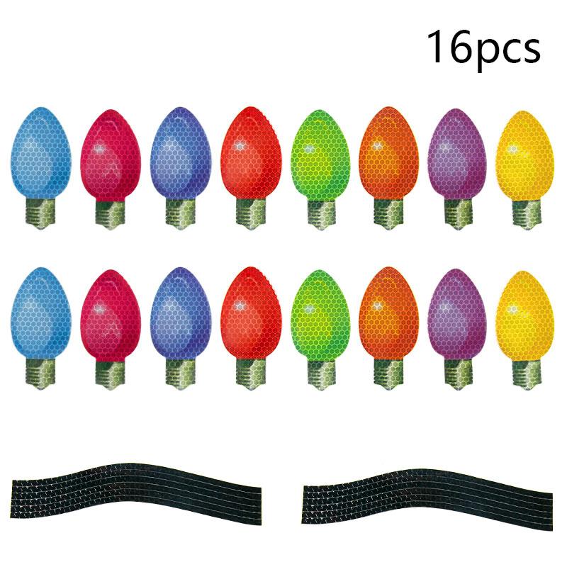 Christmas Decorations Car Magnetic Reflective Sticker Refrigerator Magnets Light Bulb decal New Year 2025 Xmas home decor gifts